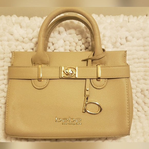 Bebe Evie Small Beige Satchel - Picture 10 of 10